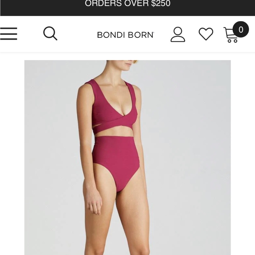 bindi born mulberry color, Ava bikini top and faith bikini bottom set
